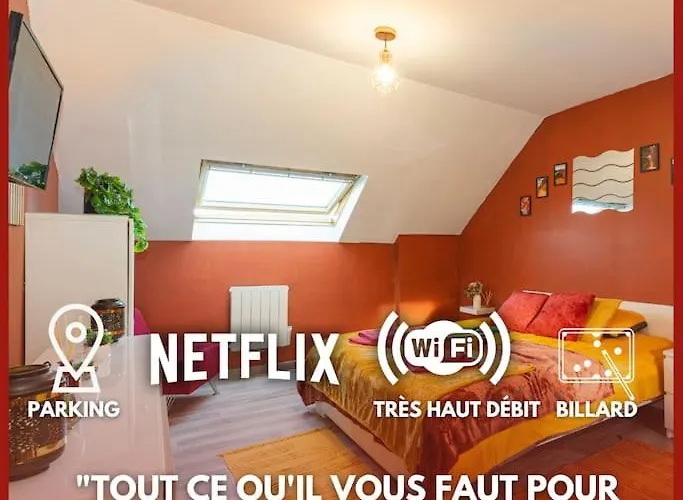 Appartamento Le Red Line I Netflix I Billard I Wifi I Parking I Centre-ville - Cosy & Confort Valenciennes